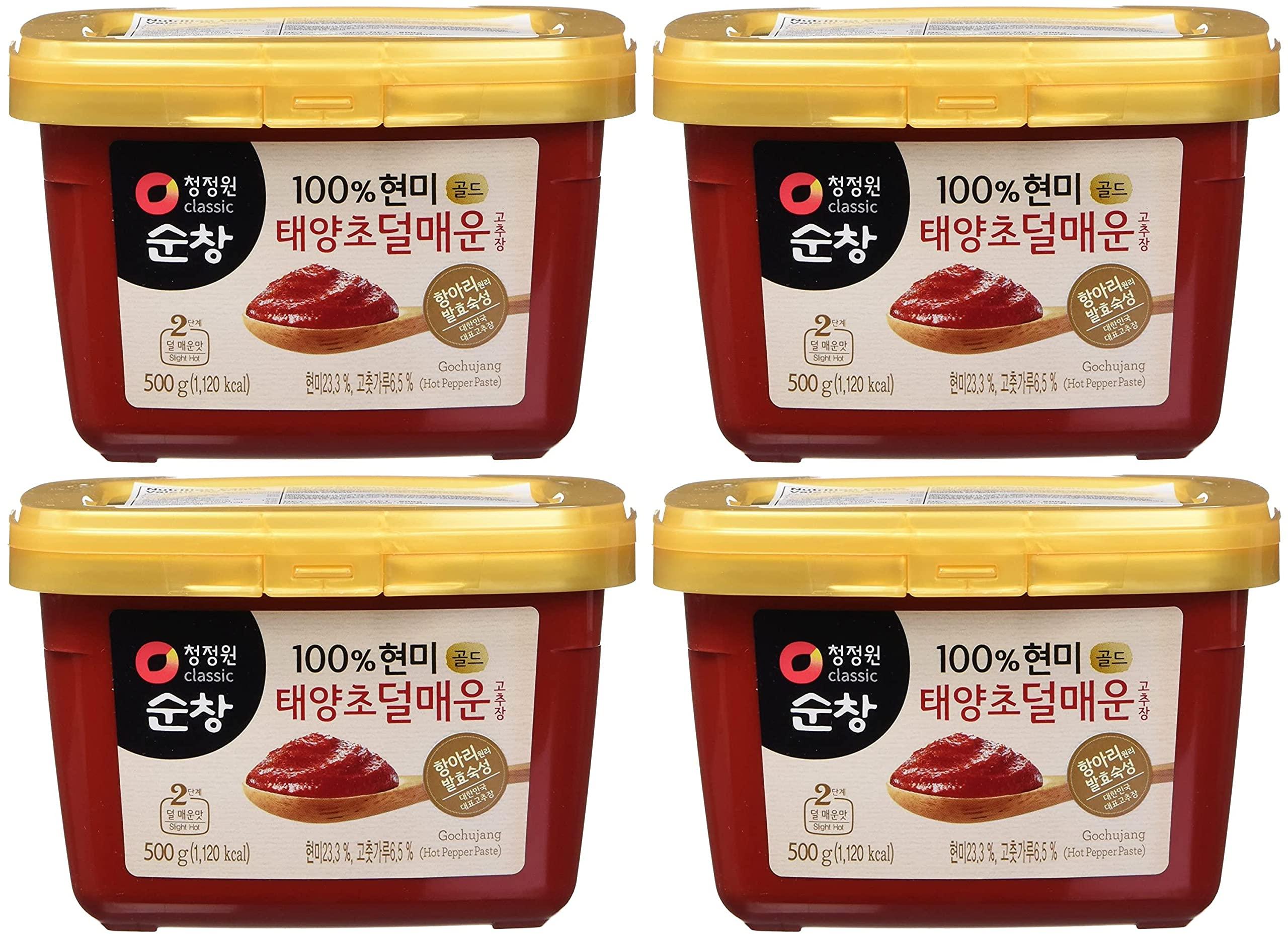Chung Jung One Cheongjungwon Chung Jung One Sunchang Gochujang 500 Gram Mild Spice Pack of 4