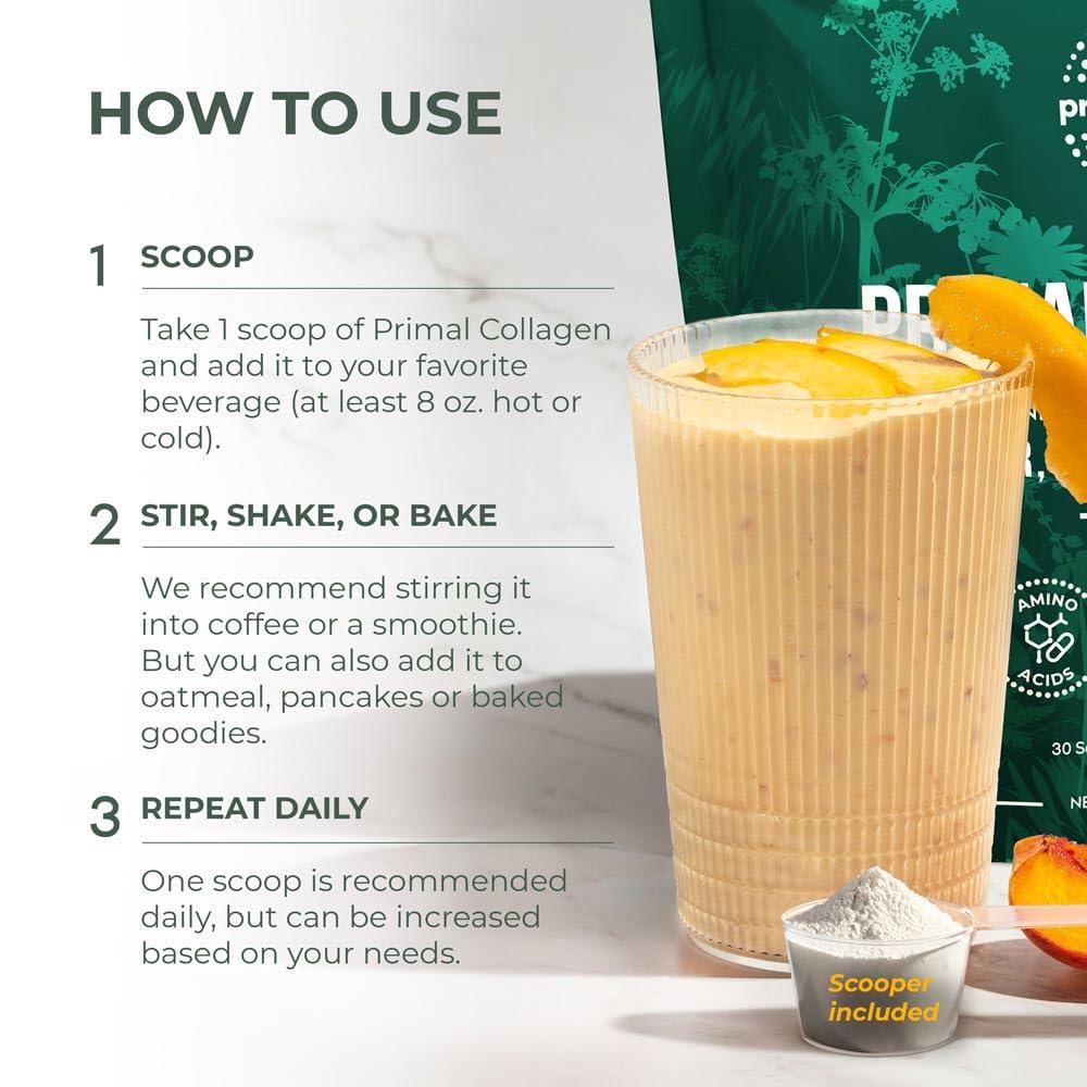 Primal Harvest Primal Collagen by Primal Harvest - Powder Supplement with Type I and III peptides to Help Improve Hair, Skin, Nails and Joints, for Men and Women, 300 Grams