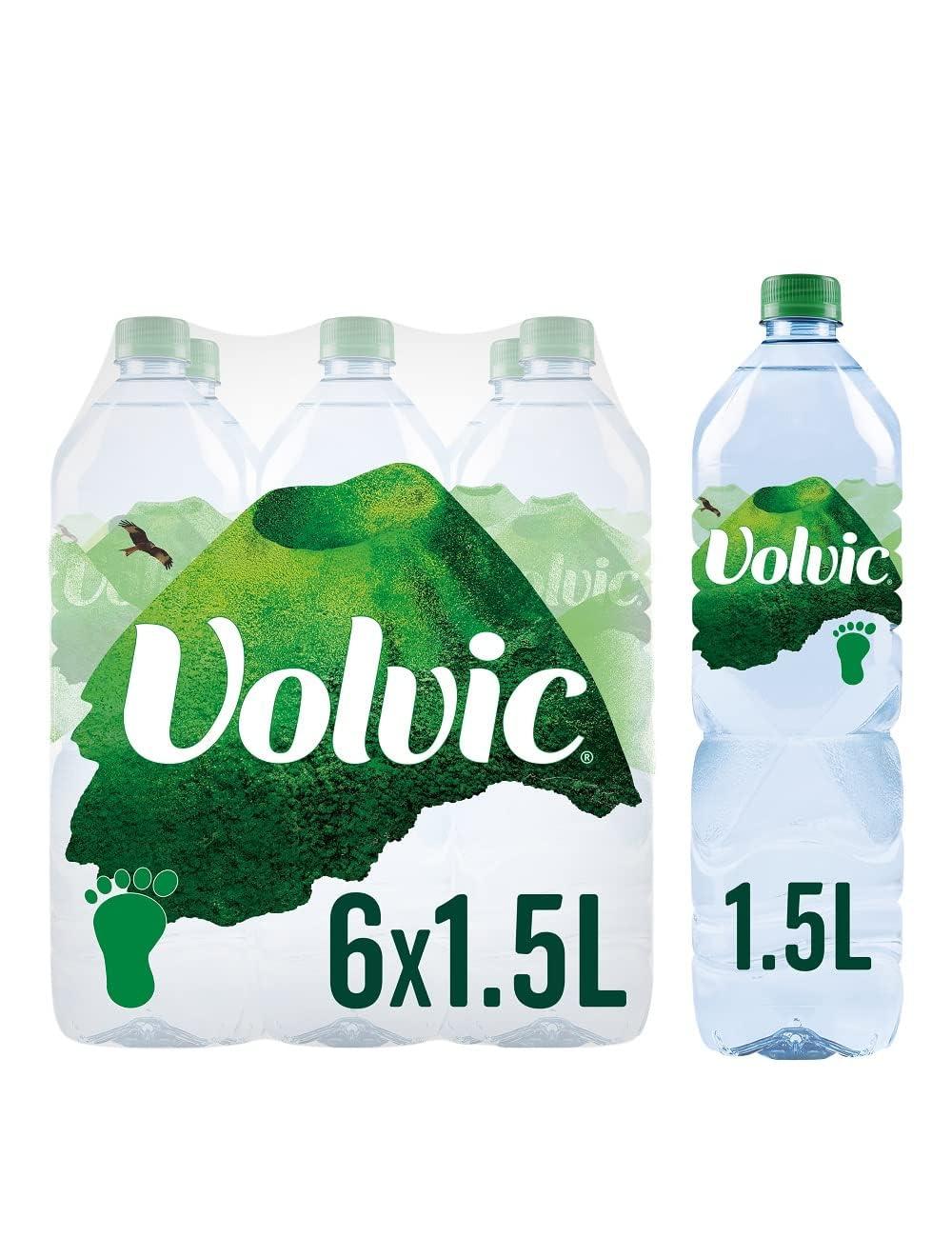 Boxed Treatz Volvic Natural Mineral Water - 6x1.5L Still Water Bottles - Boxed Treatz