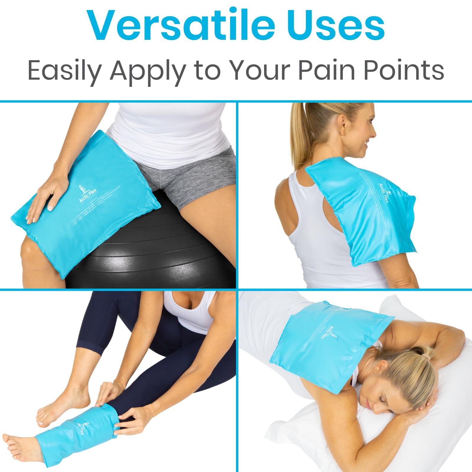 Arctic Flex Arctic Flex Reusable Gel Ice Pack - Cold Therapy Ice Bag - Medical Freezer Pad - Hot/Heated Compress Wrap for Knee, Shoulder, Back and Ankle - Flexible, Soft & Instant