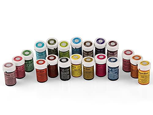 Sugarflair Colours Sugarflair Spectral Paste Food Colouring Essentials Collection 20 x 25 Gram Set