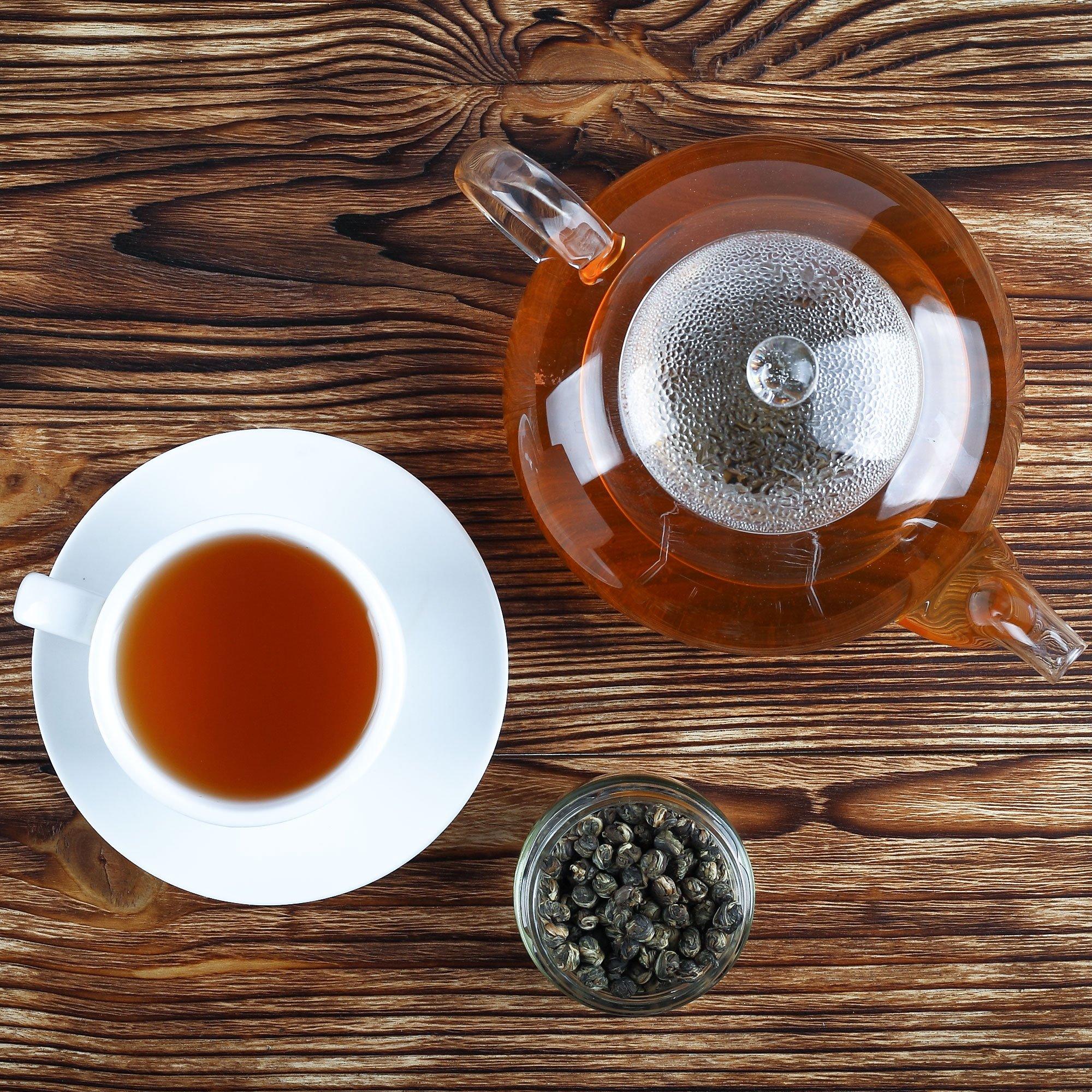 tealyra Tealyra - Imperial Jasmine Dragon Pearls - Loose Leaf Green Tea - Jasmine Green Tea with Pleasant Aroma and Tonic Effect - Best Chinese Green Tea - 400g (14-Ounce)