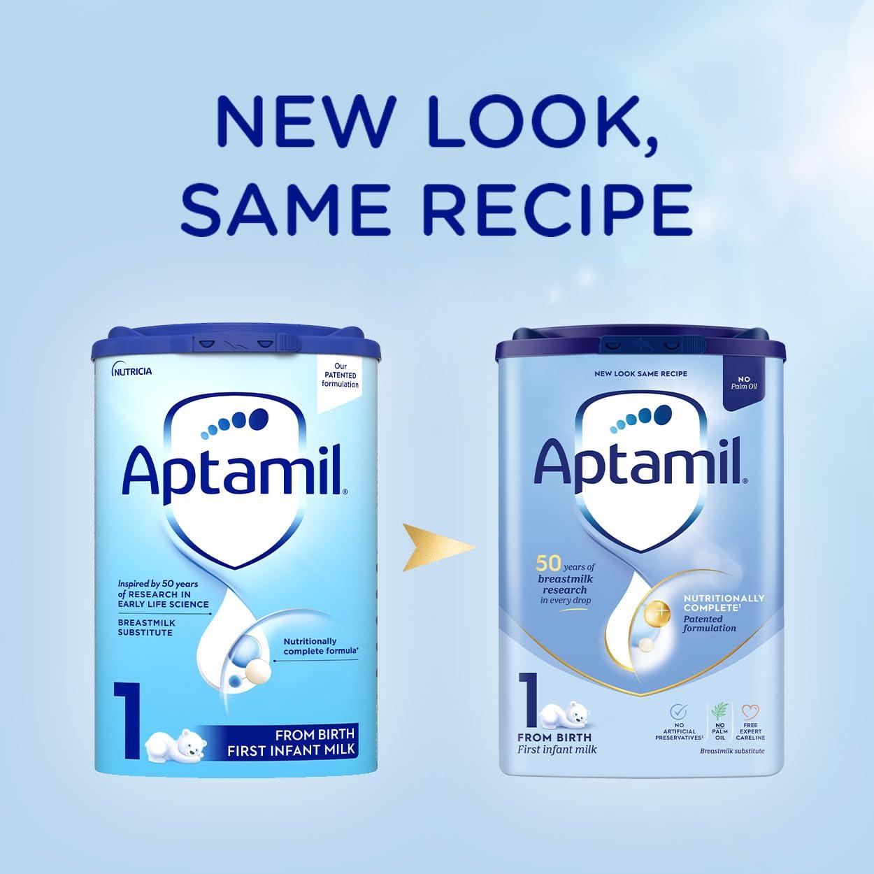 Aptamil Aptamil 1 First Baby Milk Powder, From Birth, 800g (Pack of 6)