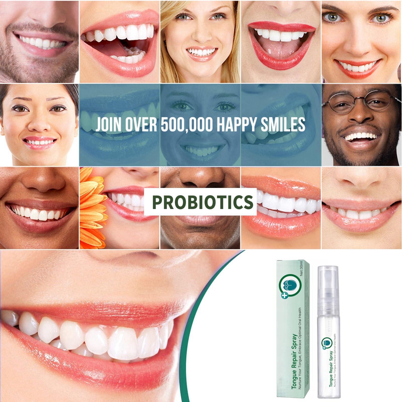 HIVETZ Tongue Repair Spray,Moisturizing Dry Mouth Spray,Fissured Tongue Relief Spray,Instant Dry Mouth Relief,Breath Freshener Spray for Tongue Relief,Tongue Relief Treatment,for White Coating and Bad Breath