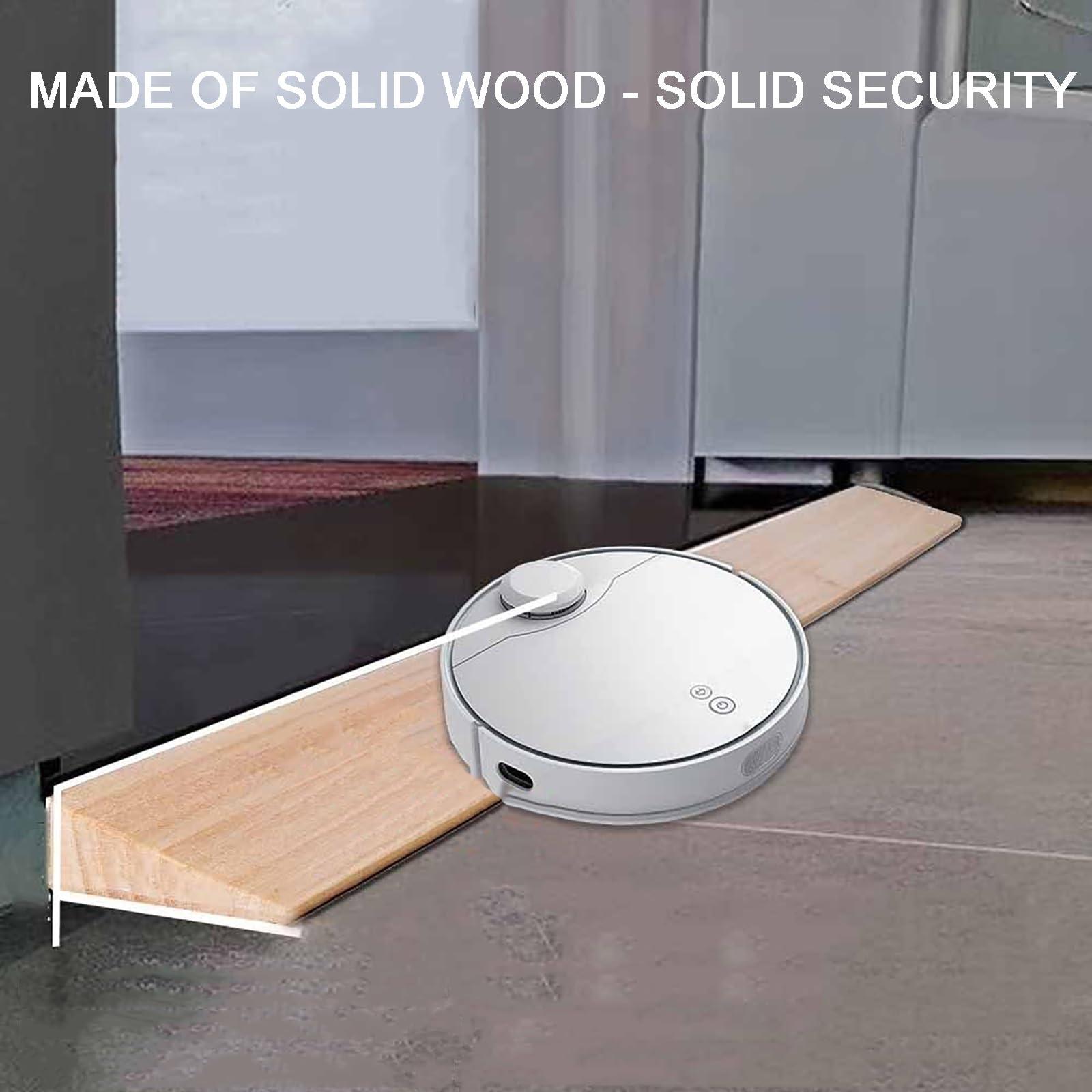 FreshCart Basics Wooden Threshold Ramps for Doorway, Portable Wheelchair Ramp for Patio Door Shed - Indoor Curb Ramp for Sweeping Robot by Wood