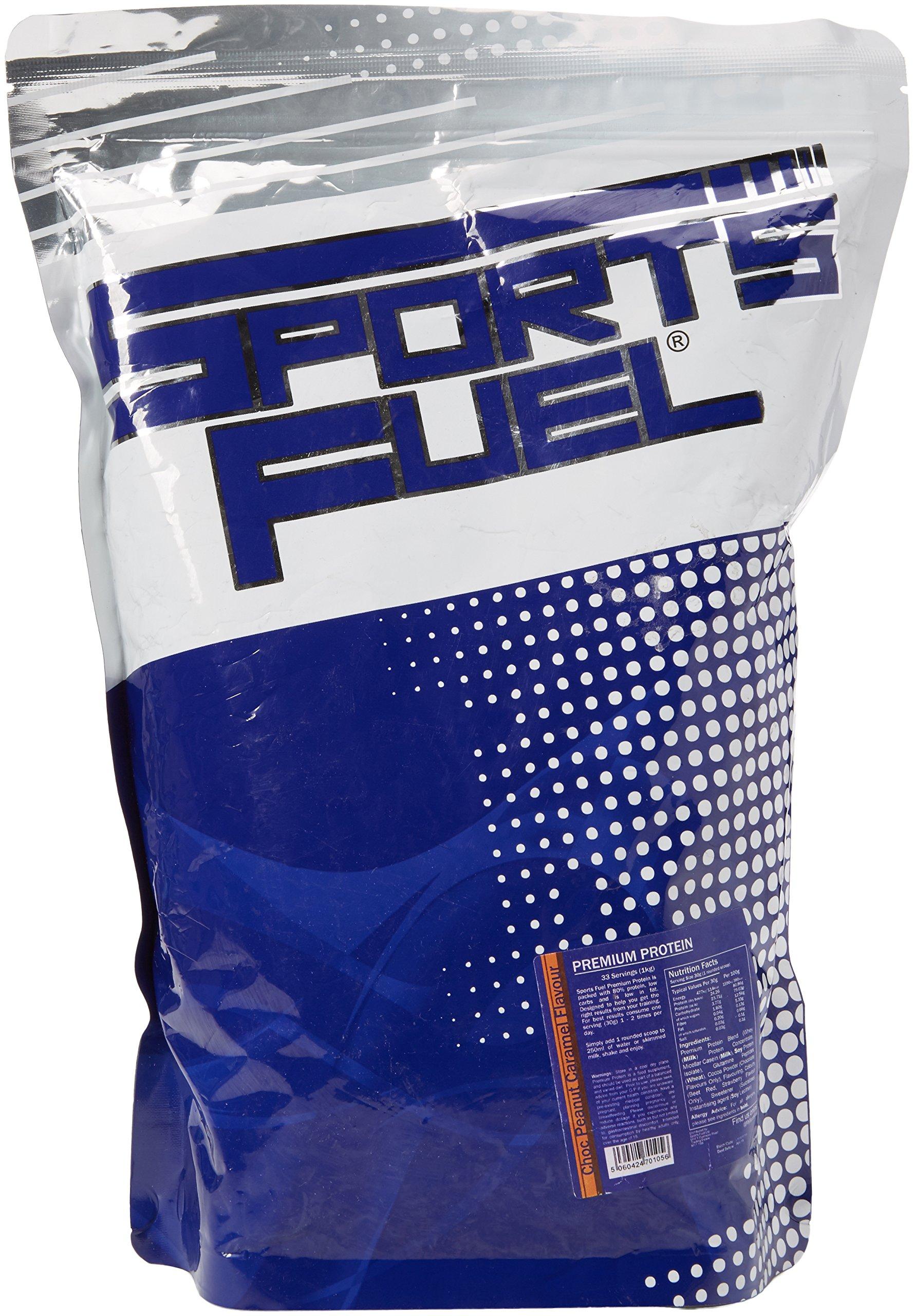 Sports Fuel Sports Fuel Premium Whey Protein Powder 1kg & 5kg Supports Lean Muscle Growth Nutritional Supplement, 33 166 Servings| Fuel (Chocolate Peanut Caramel, 1kg)