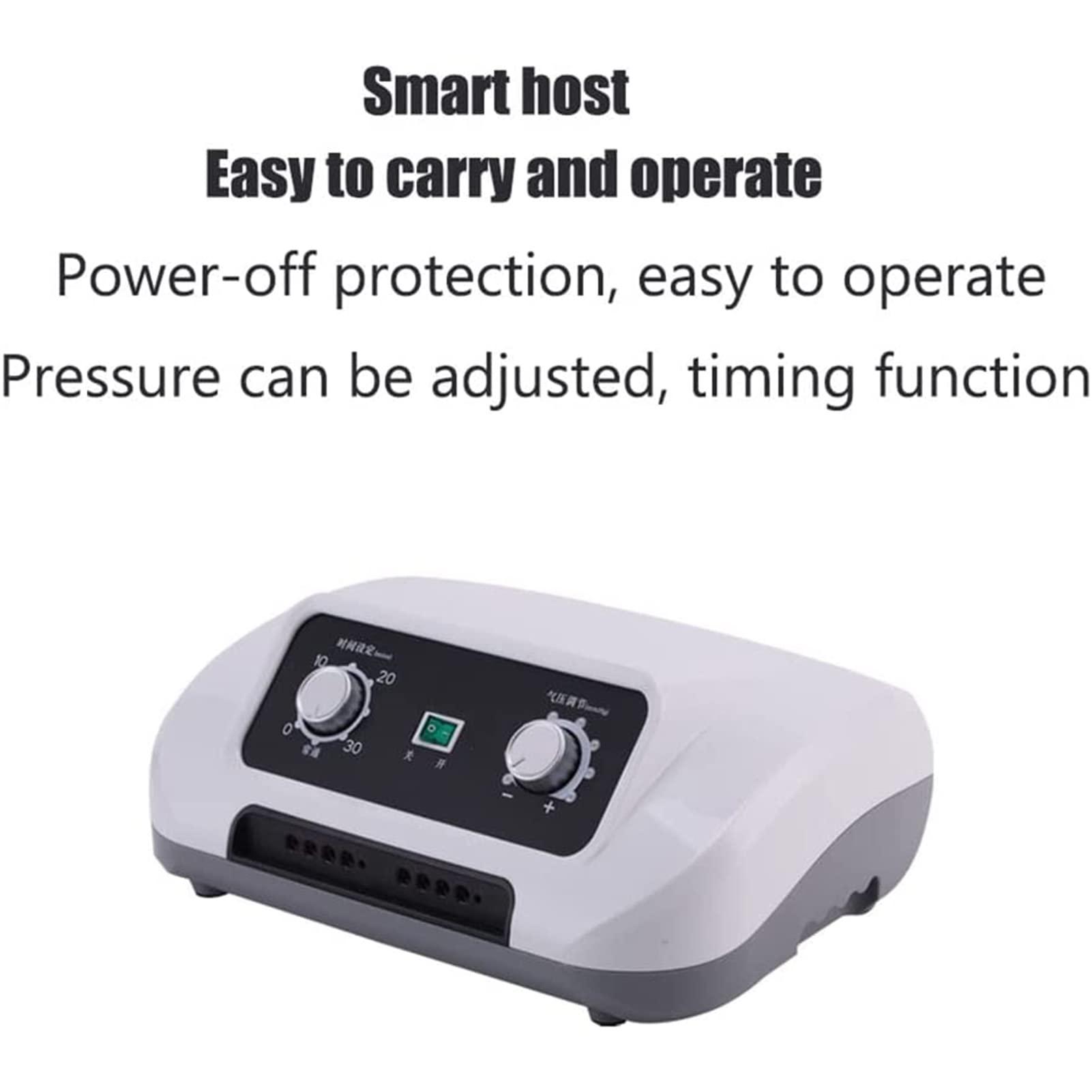 FreshCart Basics Electric Leg Air Compression Massager for Circulation - 6 Cavity Lymphatic Drainage Leg Massager for Arm Leg Waist Wraps Foot Ankles Calf Massage Machine, Pain Relief and Relaxation