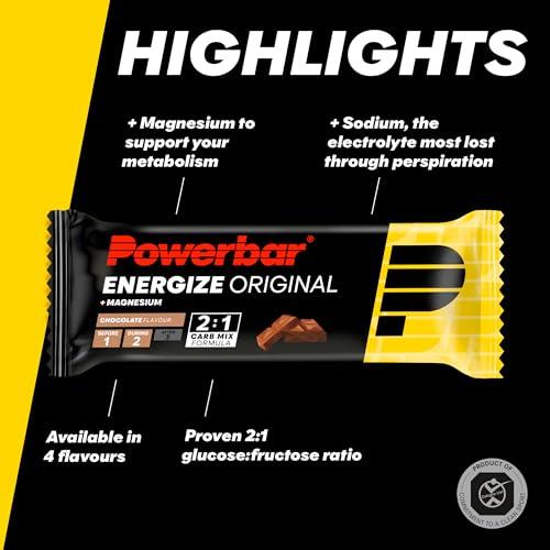 Power Bar Powerbar - Energize Original - Chocolate - 15x55g - High Carb Energy Bar - Magnesium&Sodium