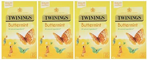 Twinings Twinings Buttermint Flavoured Tea Bags - 80 Biodegradable Tea Bags (Multipack of 4 x 20) , Smooth & Creamy Herbal Infusion, Perfect for Relaxation, Caffeine-Free
