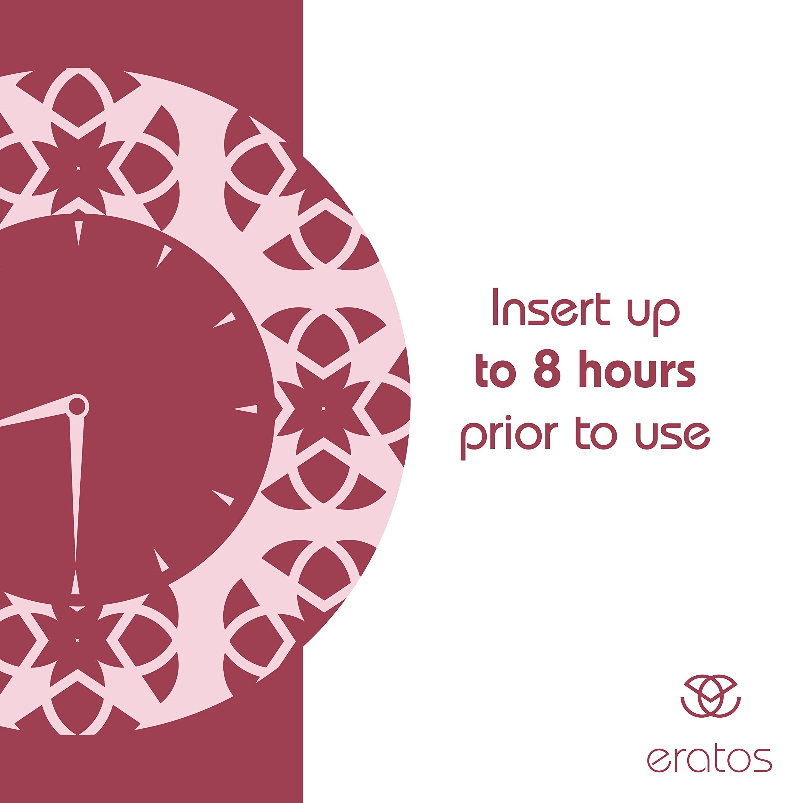 ERATOS ERATOS - Female Condoms - with Patented Insertion Donut - Odourless Natural Latex - Water Based Lubricant - EC Standard - Set of 12 Condoms