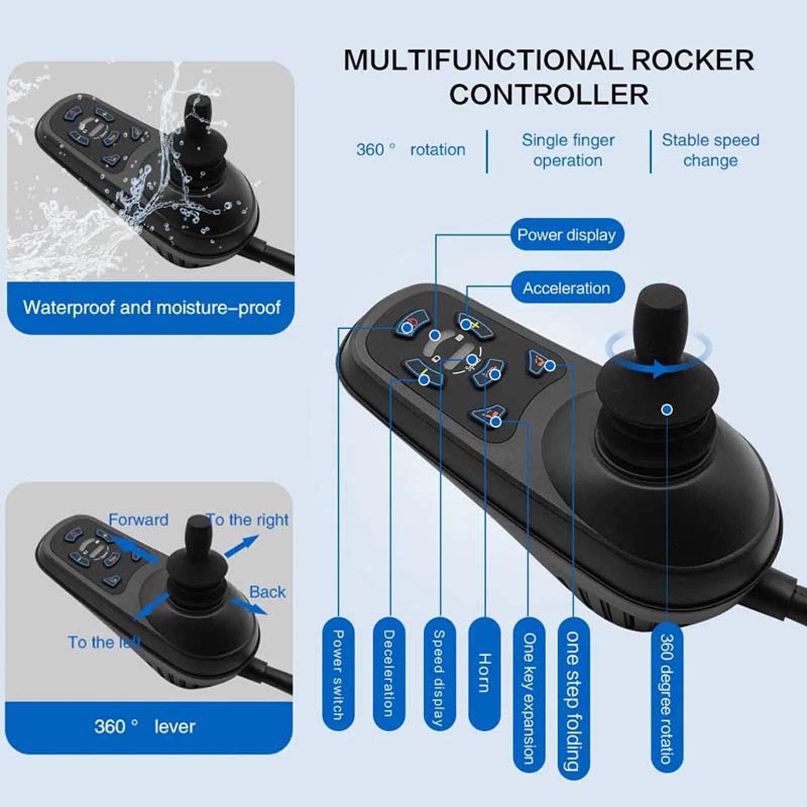 CUIOT Electric Wheelchair, 2023 New Lightweight Intelligent Foldable Electric Wheelchairs for Adults, Portable Folding Air Travel Safety Powered Wheelchair, Durable Powered Mobility Scooters,Orange