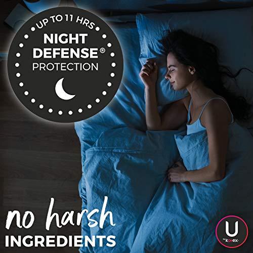 U by Kotex Kotex Overnight Pads Maxi Pads with Wings - 1 PACK - 14 count