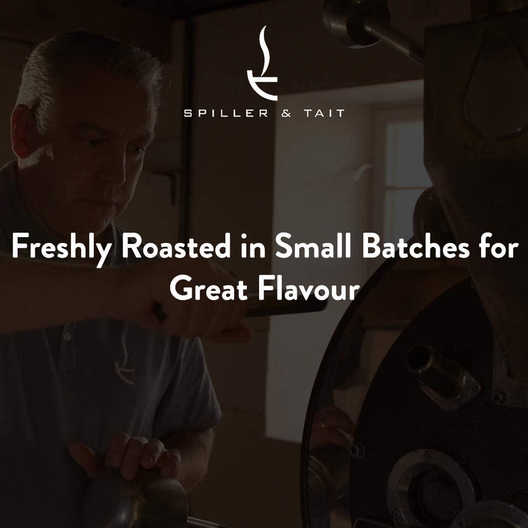 Spiller & Tait Spiller & Tait Tait's Gold, Gourmet Coffee Bean Blend 1kg Bag, Rich Arabica Beans Espresso Blend Medium/Dark Roast - Suitable for All Coffee Machines