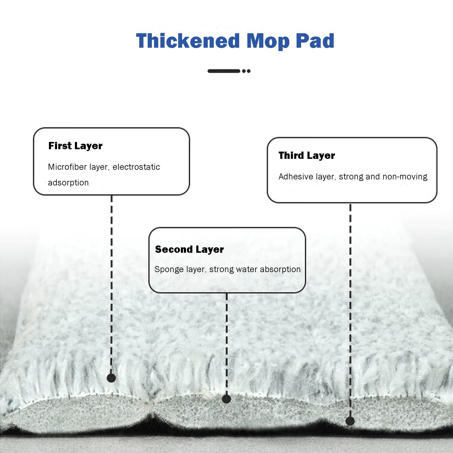 mestrol Replacement Flat Mop Pads, Microfiber Mop Cleaning Pads, Compatible with JOYMOOP, Oshang Flat Mop or Mop Bucket Set, Pack of 5 Refills 13inch