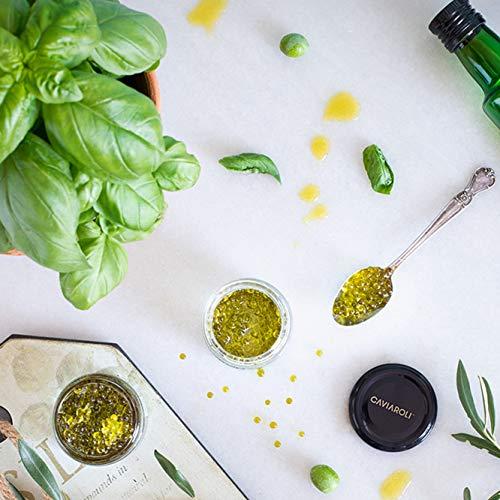 Caviaroli Caviaroli - Encapsulated Extra Virgin Olive Oil Pearls, Basil, with Liquid Heart - 50 g
