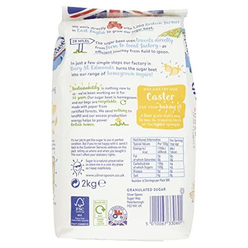 Silver Spoon Silver Spoon Granulated Sugar, 2 kg (Pack of 6)
