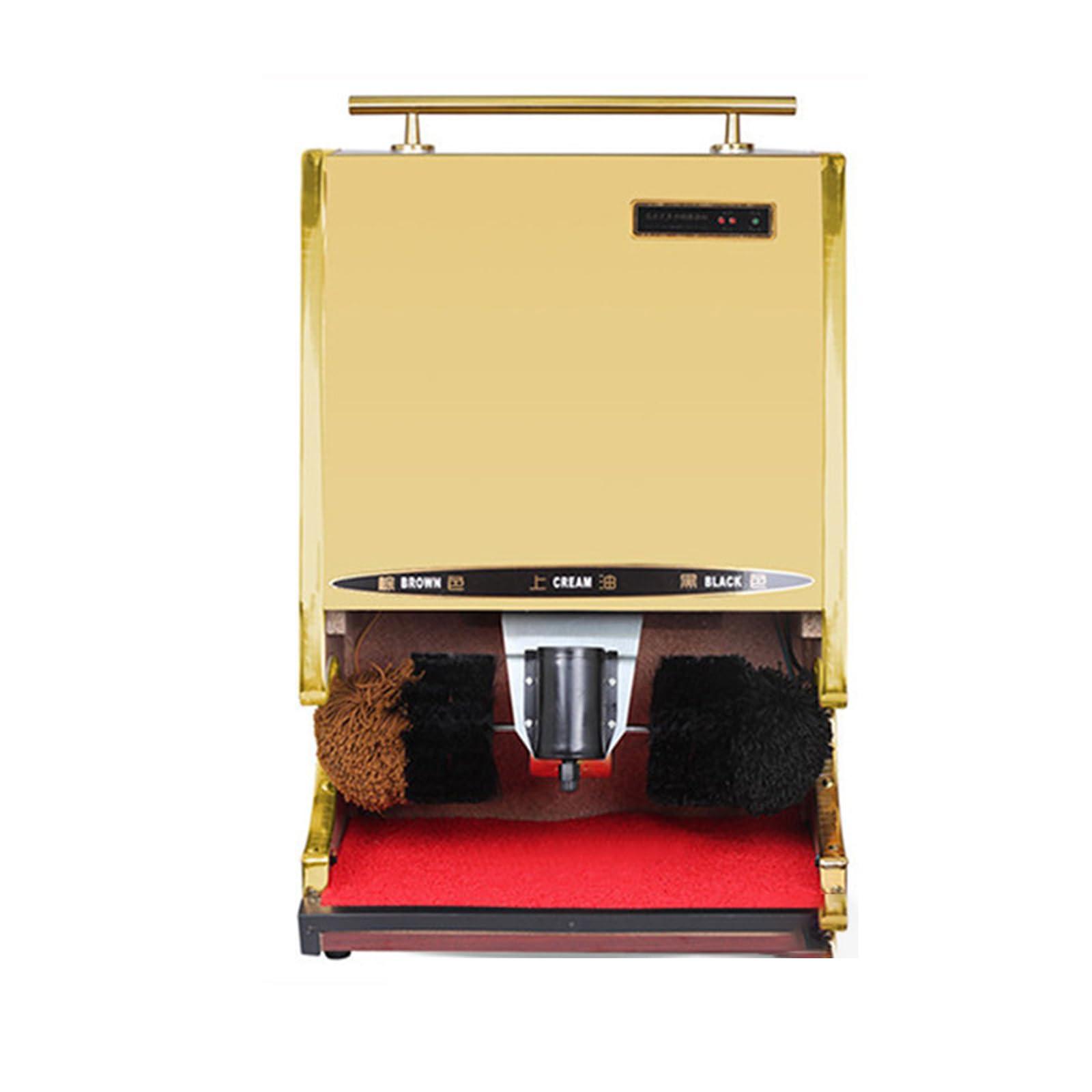 OmePS OmePS Electric Shoe Shine Machine, Automaticl Induction Shoe Polishing Machine, Automatic Shoe Shine Electric Shoe Brush, Stainless Steel Shoeshine Machine, Commercial Lobby Hotel Electtric, Vertical