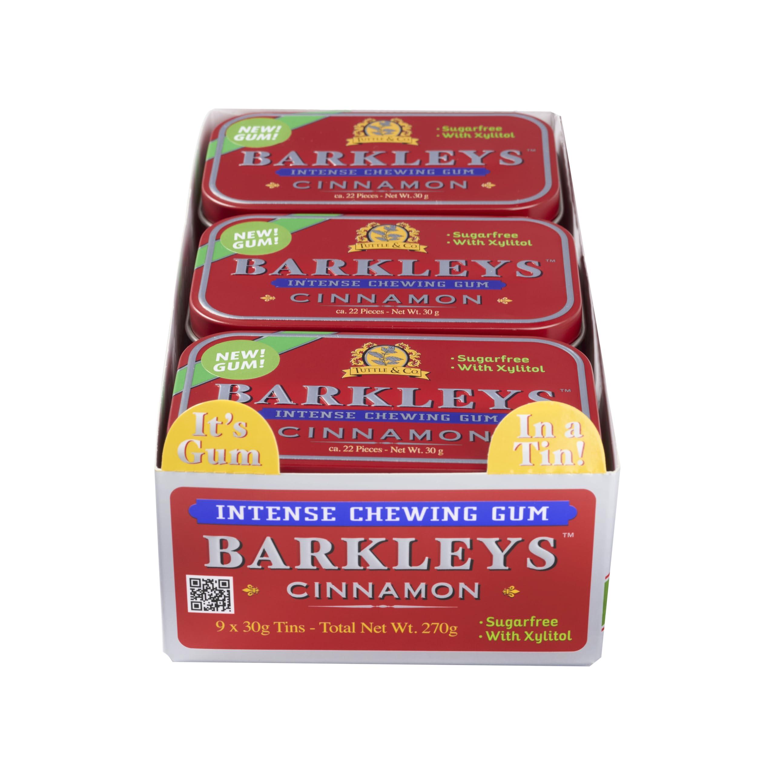 Barkleys Barkleys Sugar Free Chewing Gum with Cinnamon Gum 9 x 30 g