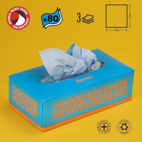 Renova Renova Red Label Blue Facial Tissues 80 Tissues, 1 Pack