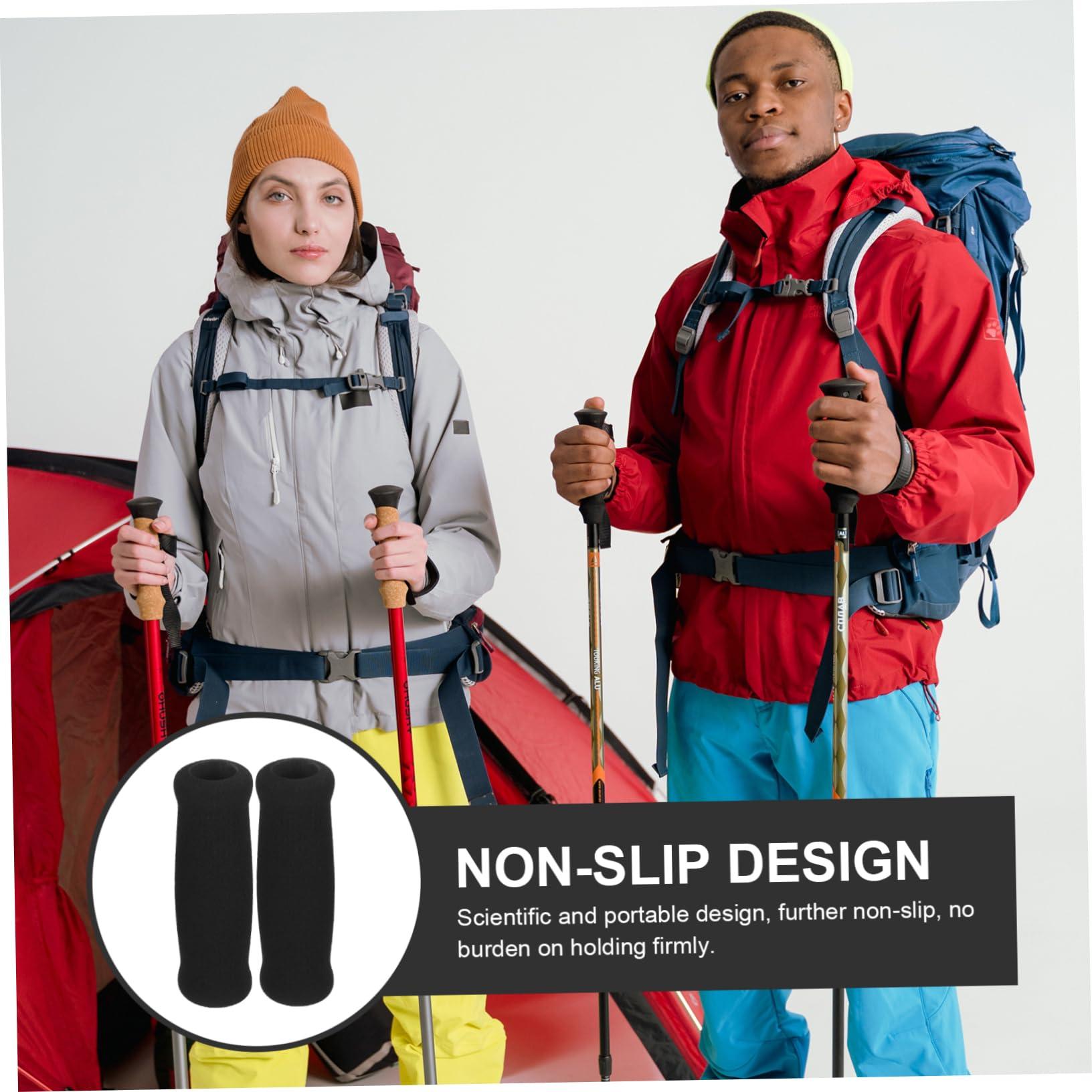 BESPORTBLE BESPORTBLE 3pcs Hiking Pole Handle Walker Foam Sponge Hand Grip Walking Stick Handle Cover 4pcs (black) Cane Handle Hand Grips Crutch Parts Crutch Handle Pads Accessories Thick Elder