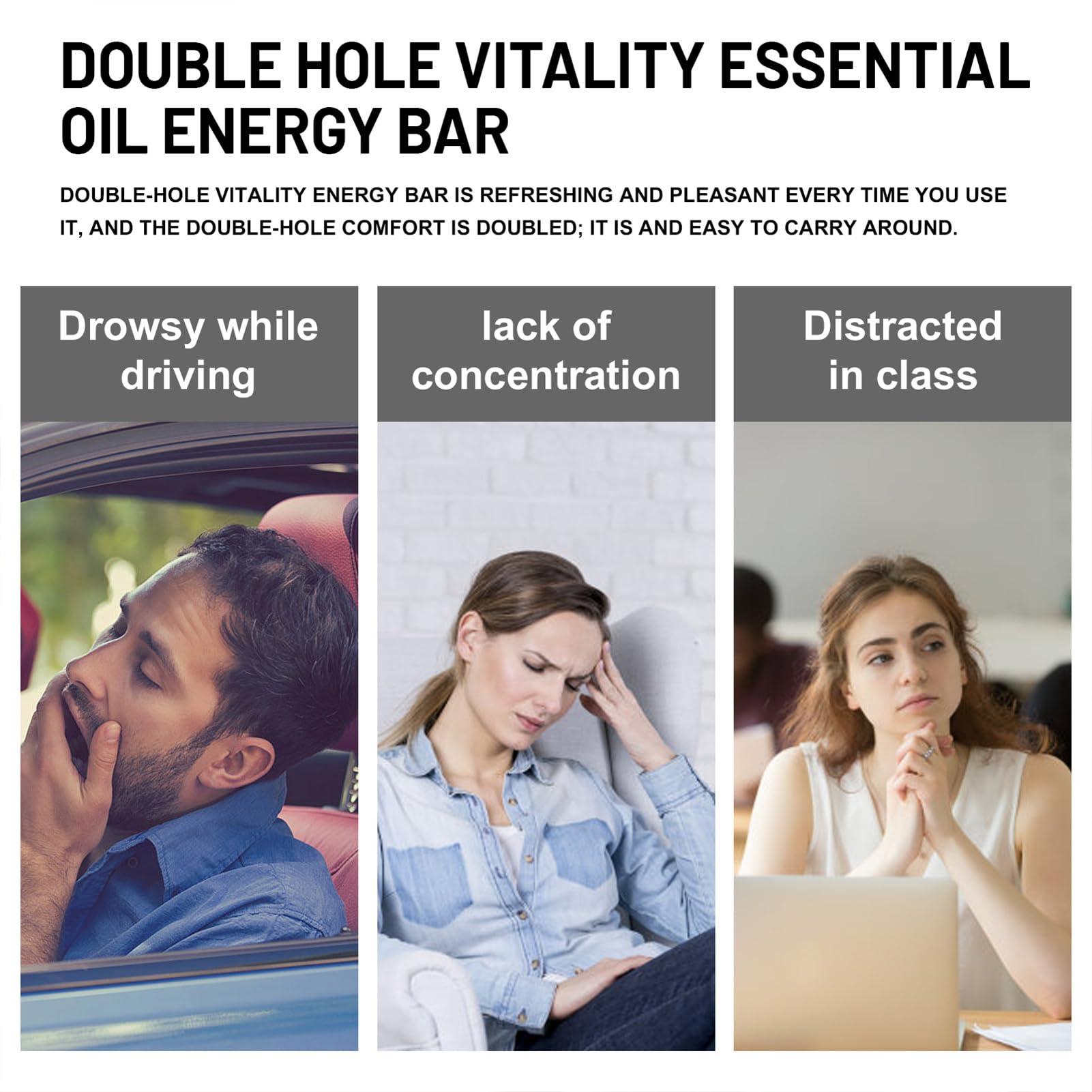 Hudhowks Nasal Inhaler, Two- Nasal Inhaler Stick, Double Aromatherapy Nasal Stick, Refreshing Nasal Cooling Stick, Portable Personal Diffuser Sniffer Stick For Vitality Energy Oil, Boost Energy