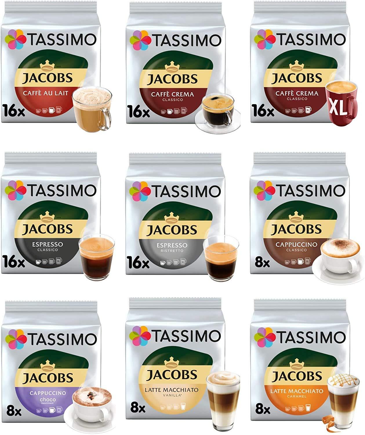 Stormbrew Tassimo Coffee, Tea, Chocolate Pods. Pick Any 5 Packs from 50+ Blends Including Kenco, Costa, Jacobs, Hot Chocolate, Chai latte, Baileys, Cadbury, Milka, Cafe Hag and More.