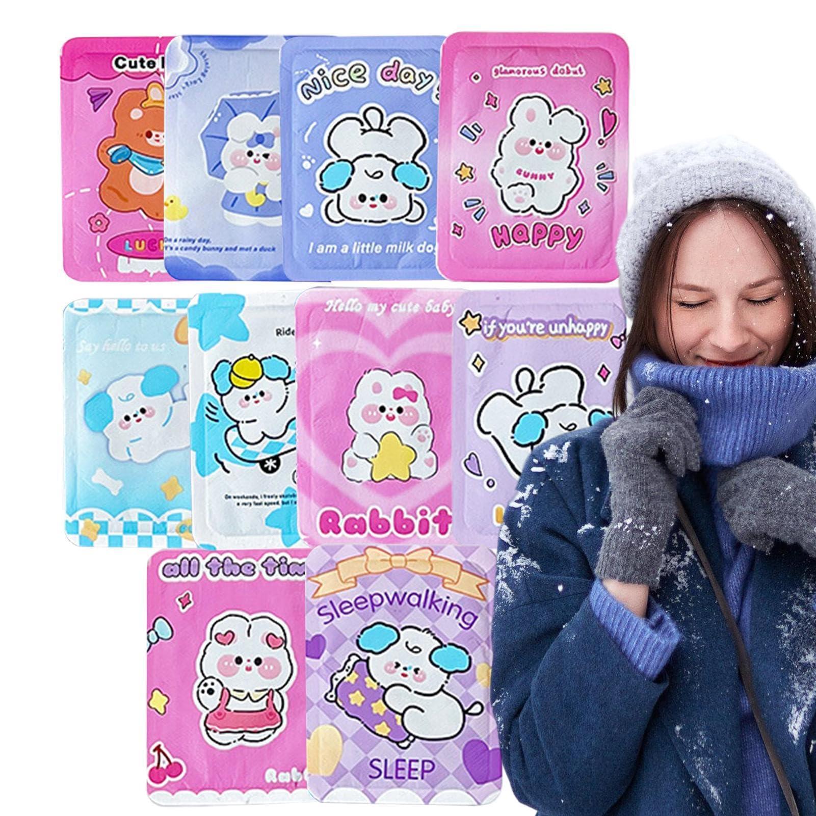 FreshCart Basics Adhesive Heating Pad | Heat Patches - Body Warmer Stickers, Lasts 10 Long Hours, Heat Patches for Back, Abdomen, Hands, Animal Pattern Design