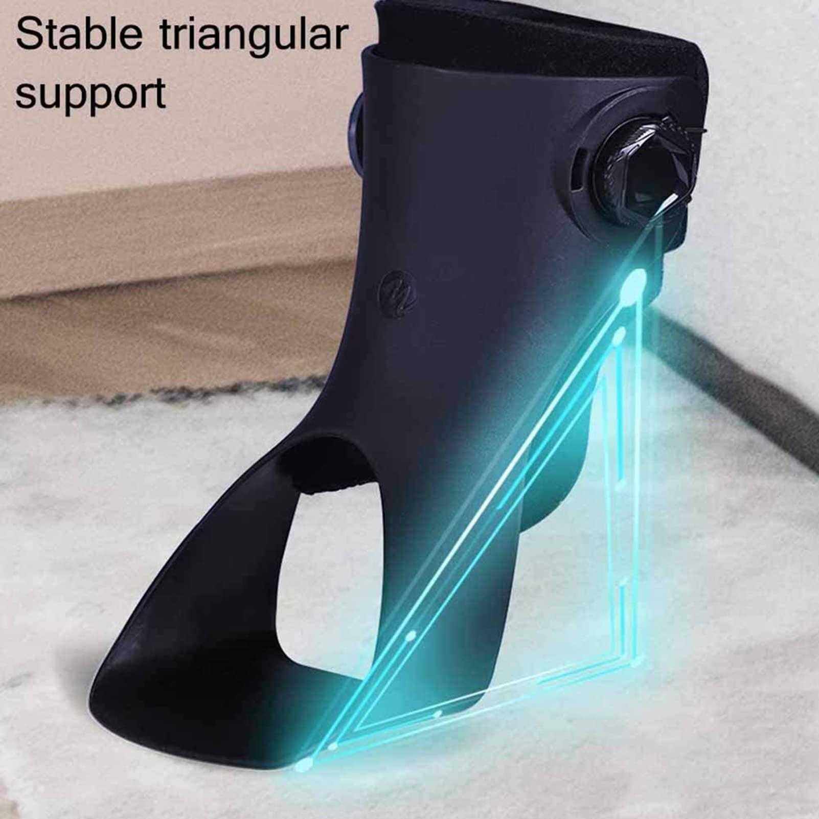 FKFKFFF Foot Drop Orthosis, AFO Ankle Orthosis Splint Support, Adjustable Foot Drop Brace Corrector, for Improved Walking Gait, Pain Relief,for Hemipleia Stroke Shoes Walking (Left XL)