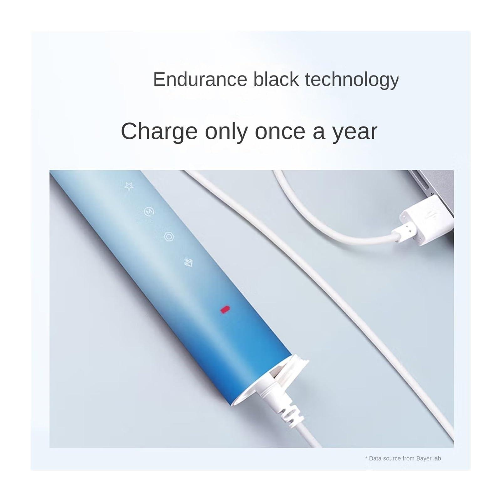 ooazbhy BAIR X3/X304 Electric Toothbrush Adult Sonic Shock Rechargeable Deep Clean Soft Hair Automatic Toothbrush for Men and Women (32-33, 3435, 36-37, 38-39, 40-41, 42-43, 44-45, 46-47 : X304 Ocean