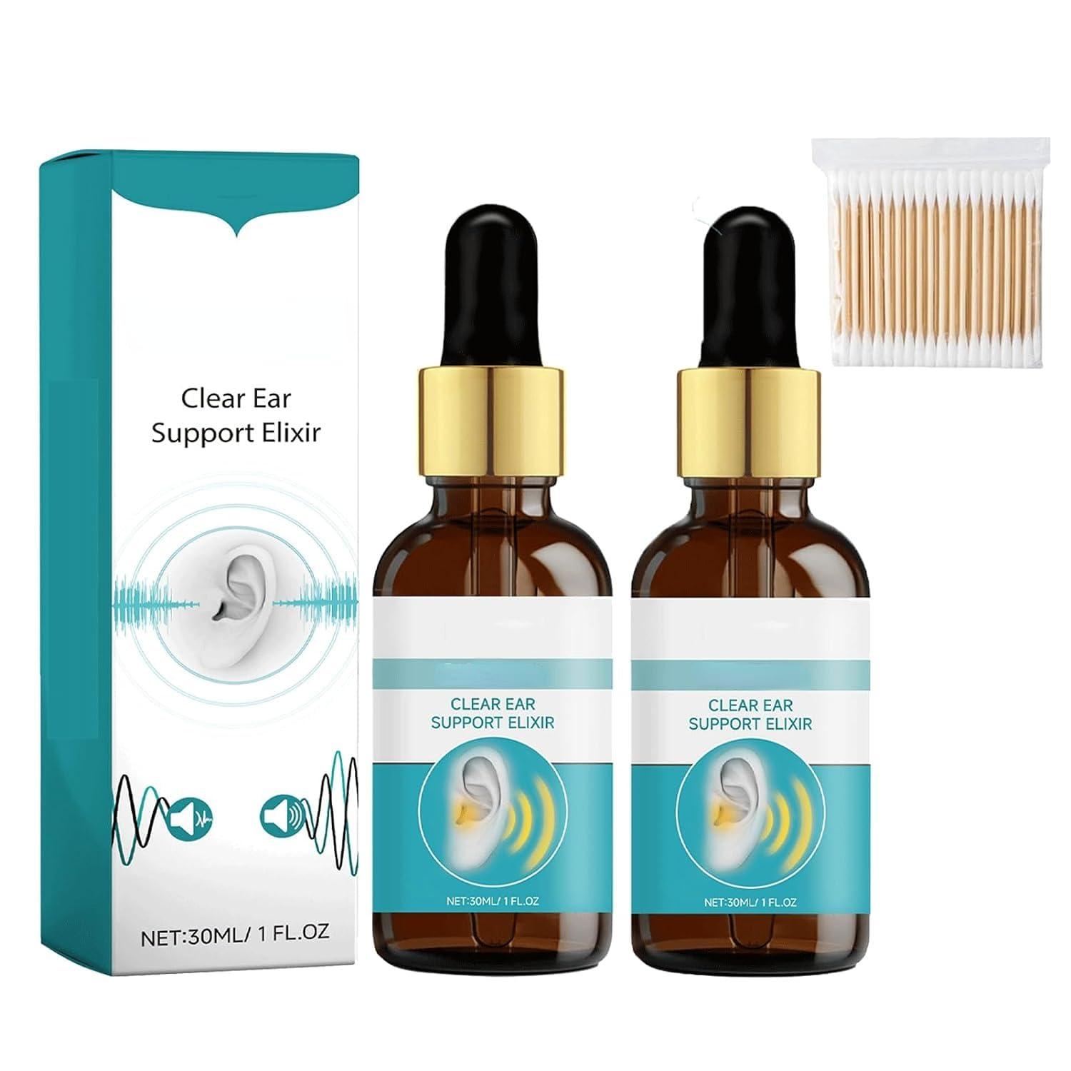 Giurui EchoPure Organic Ear Support Elixir, Tinniease Spray for Tinnitus, Tinnitus Relief for Ringing, Relieve Ear Discomfort (2 Pcs)