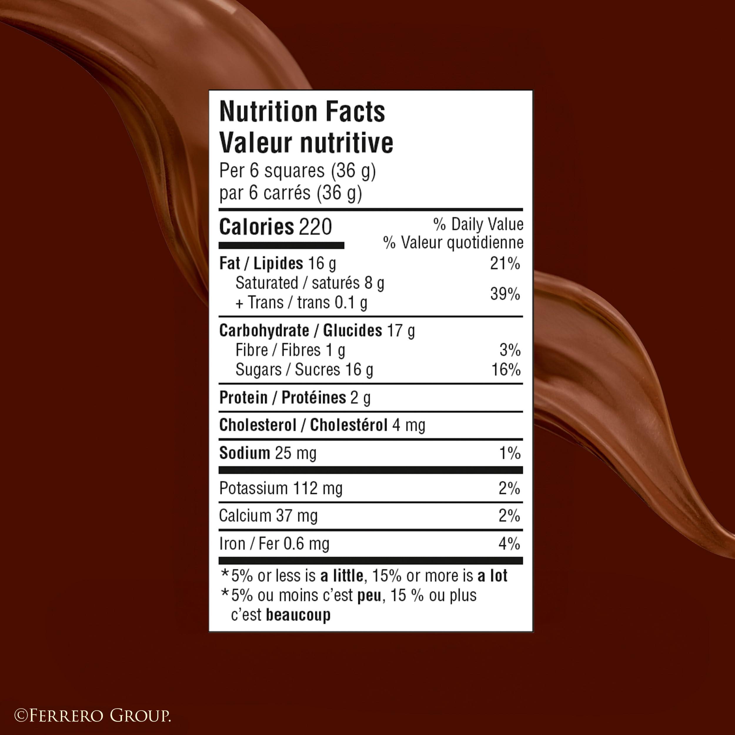 Ferrero Rocher FERRERO ROCHER Premium Chocolate Bar, Milk Chocolate and Hazelnut Bar, 8 bars, 720 g