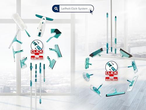 Leifheit Leifheit Profi XL Micro Fibre Mop, Deluxe 46 cm Large Flat Mop Head, Floor Mop, Sturdy 3 Part Handle, Easy Steering, Thick Micro Fibre for highlyEffective Cleaning, Turquoise