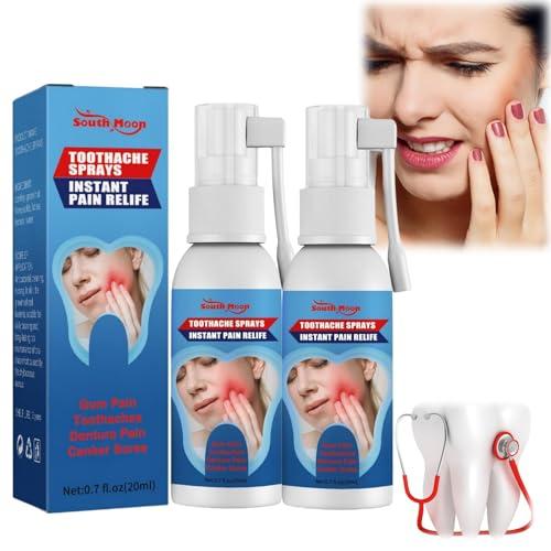 HIVETZ 2pcs Toothache Relieving Spray,Herbal Oralcare Spray,Toothache Pain Relief,Dental Pain Relief Spray,Toothache Pain Relief for Adult,Instant Teeth Treatment Relief,Strong Pain Relief for Toothache