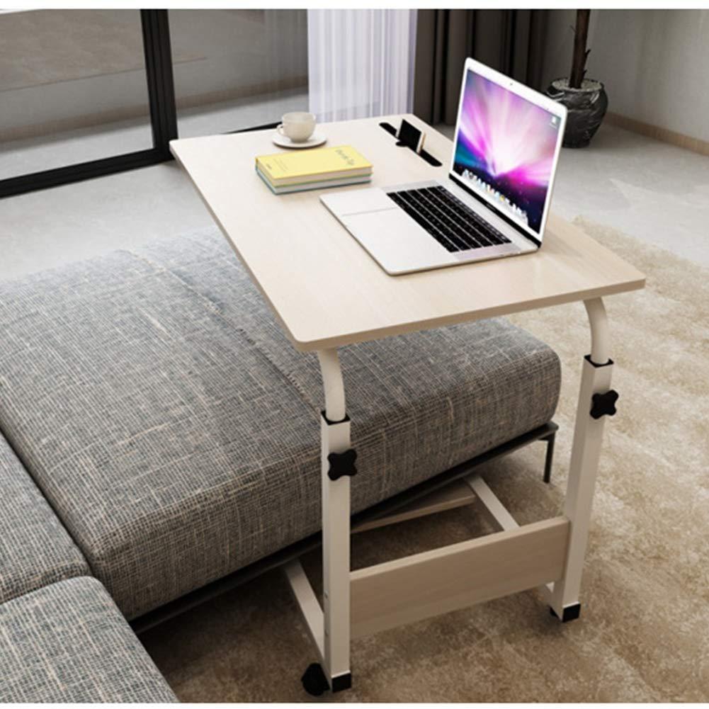 Generic Bedside Eating Tray Table Height Adjustable, Rolling Over The Bed Table with Lockable Wheels, Perfect for Reading, Elderly and Bedridden, Medical Table