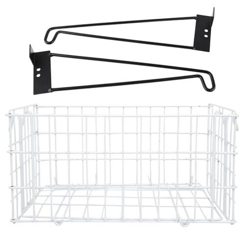 YUYTE Large Capacity Metal Rear Wheelchair Basket Folding, Anti-Rust Storage for Shopping and Travel, 40x26x20cm Size