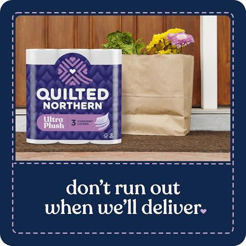 Quilted Northern Quilted Northern Ultra Plush Toilet Paper, 8 Super Mega Rolls = 48 Regular Rolls, 3X Thicker*, 3 Ply Soft Toilet Tissue