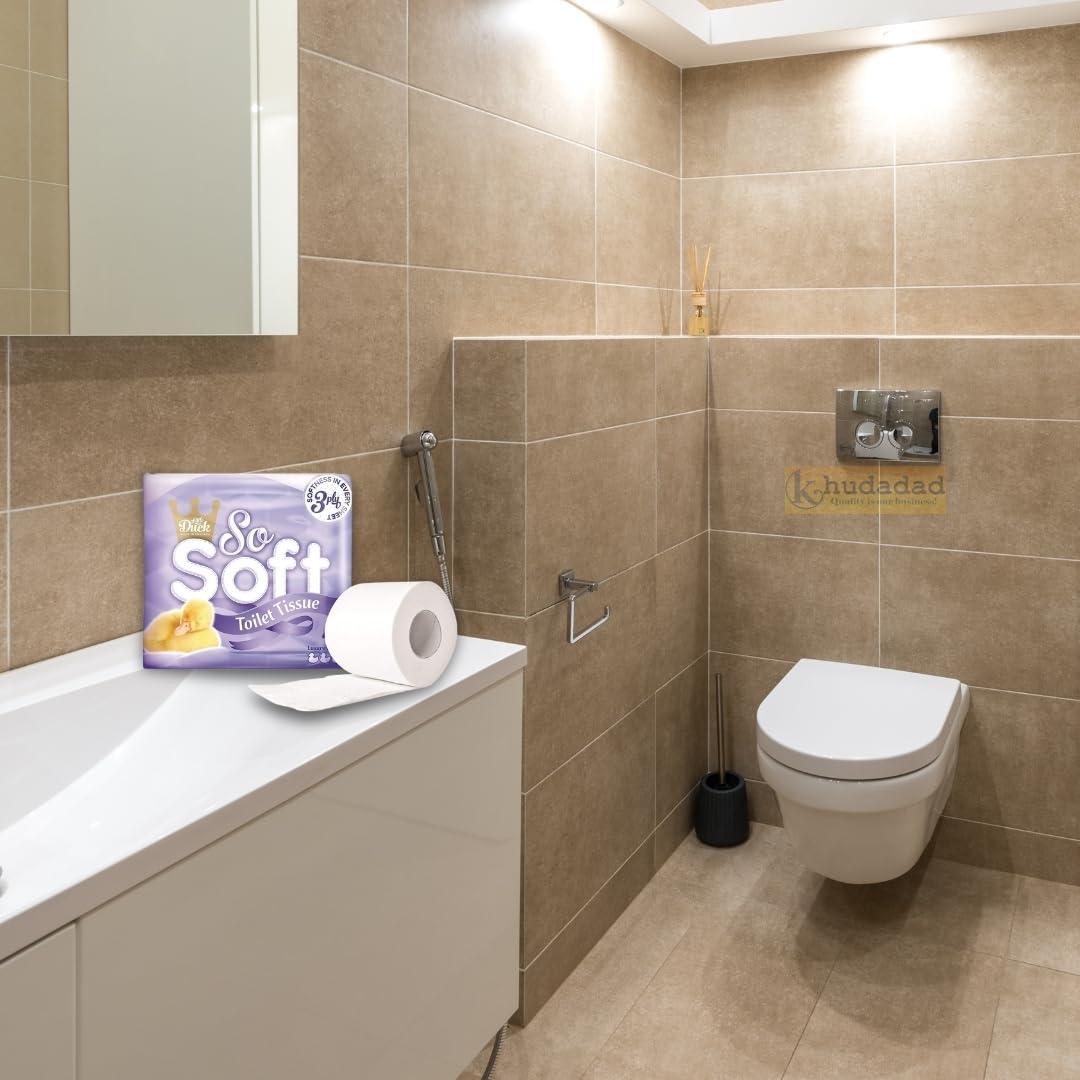 Khudadad Little Duck So Soft 3Ply Toilet Tissues Rolls (Soft White Tissue) Soft On Your Skin (36 Rolls)