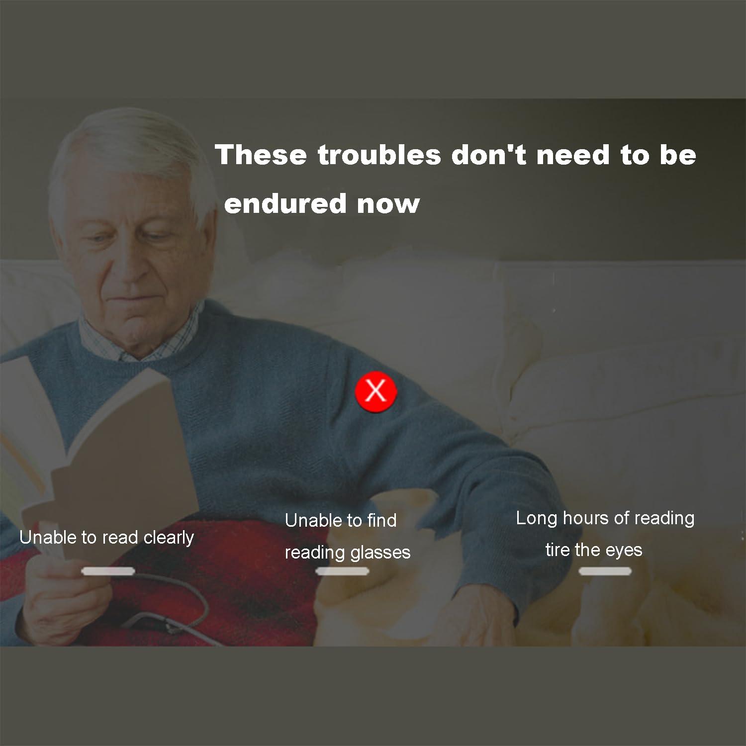 Generic Digital Magnifying Glass for Seniors and Visually Impaired - Electronic Magnifier with 19 Color Modes for Reading Newspaper - Low Vision Aid, White