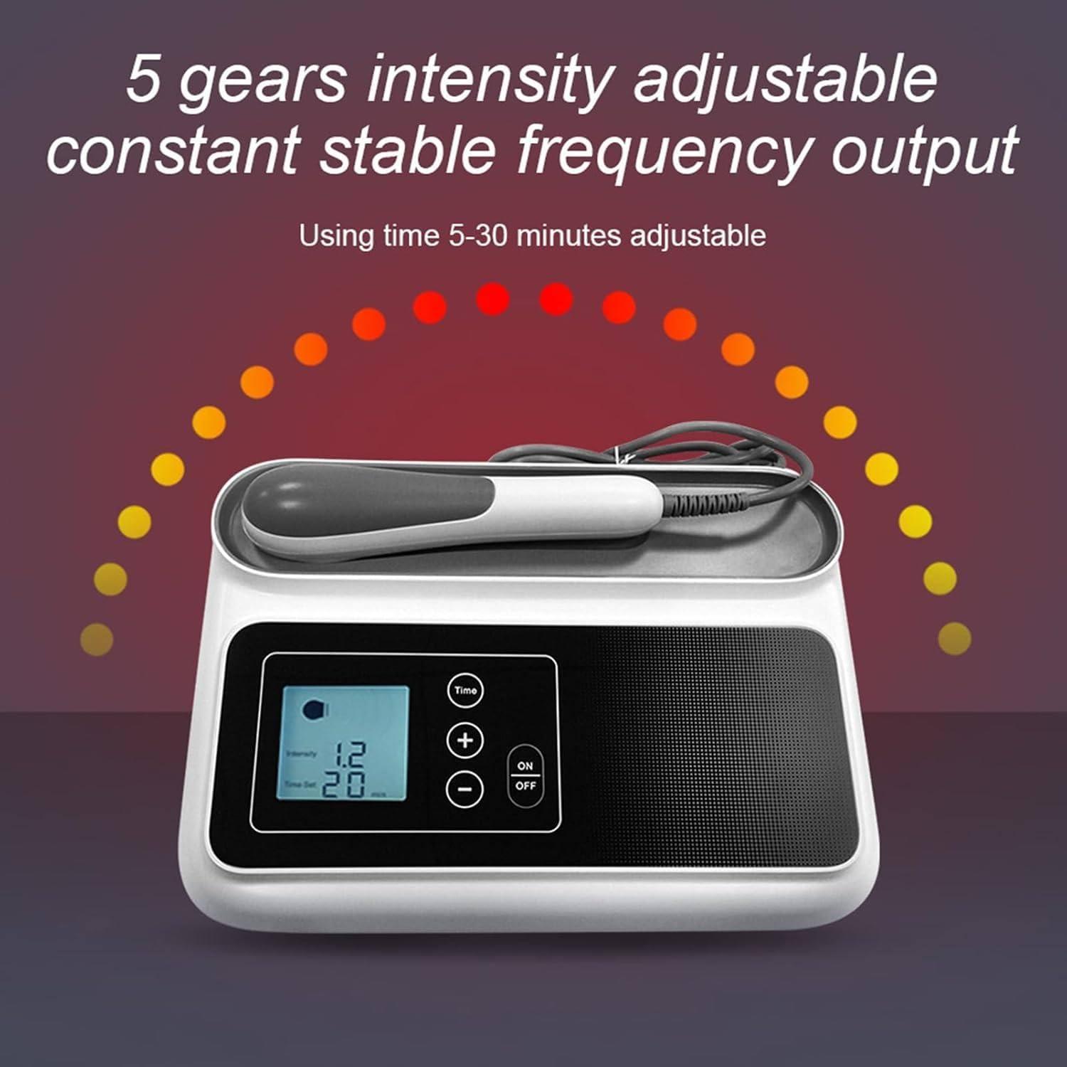 FreshCart Basics Ultrasound physiotherapy device, professional physiotherapy device for relieving muscle and joint pain, 5 intensity levels/adjustable time 5-30 minutes, targeted at the body