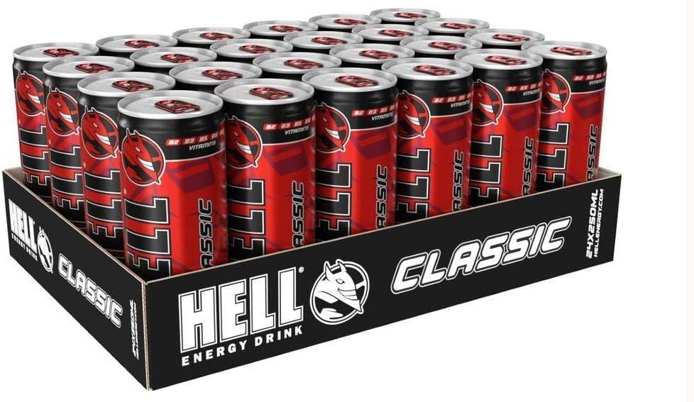 HELL HELL ENERGY DRINK 250 ML (CLASSIC, PACKAGE OF 12)