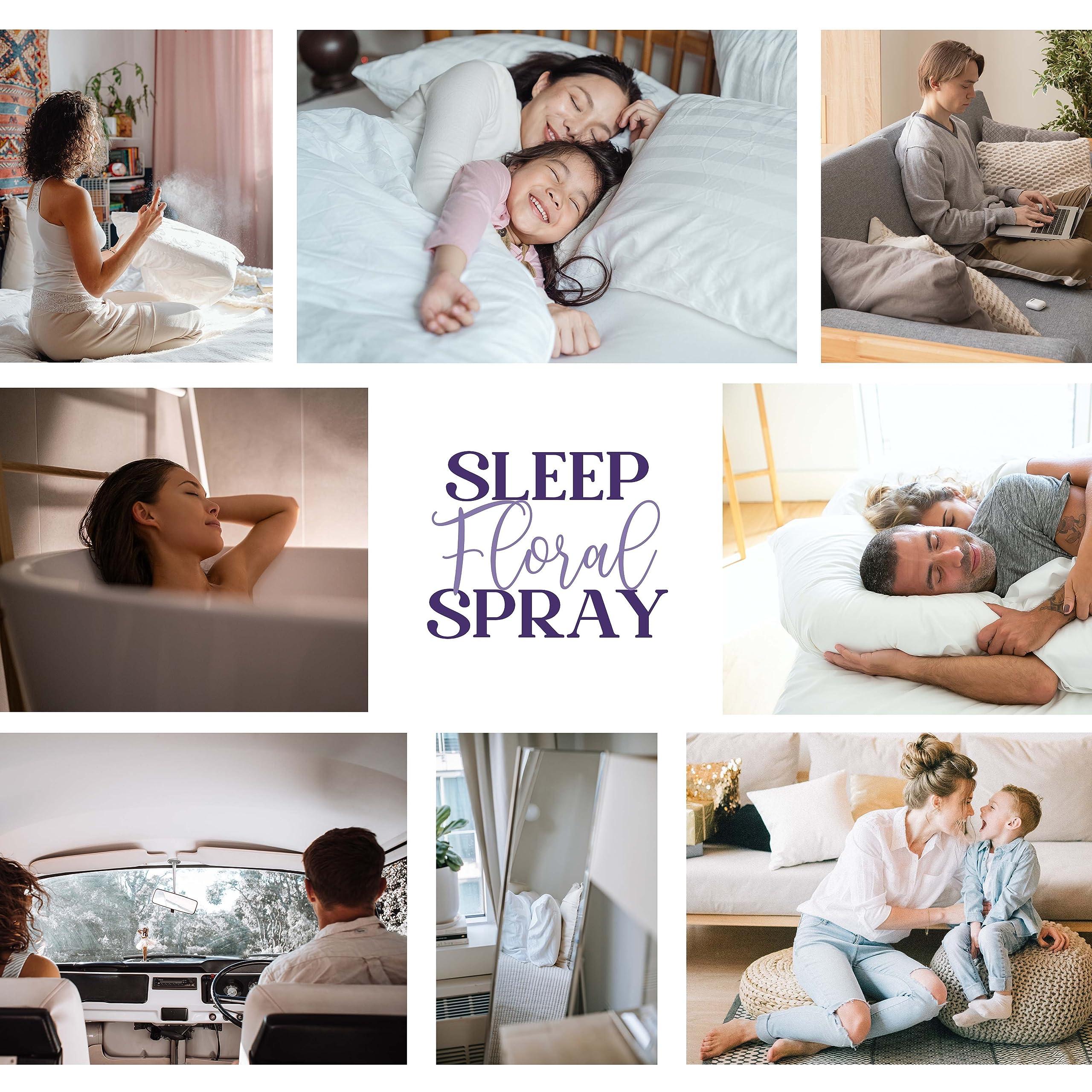 tradicity ORGANIC FARM Deep Sleep Pillow Spray for a Better Sleep 250ml Pillow Mist Lavender (Relaxing), Aloe Vera (Oxygen) and Chamomile (Calming) Essential Oils Bedtime Sleeping Mist Calm Down Sleep Spray