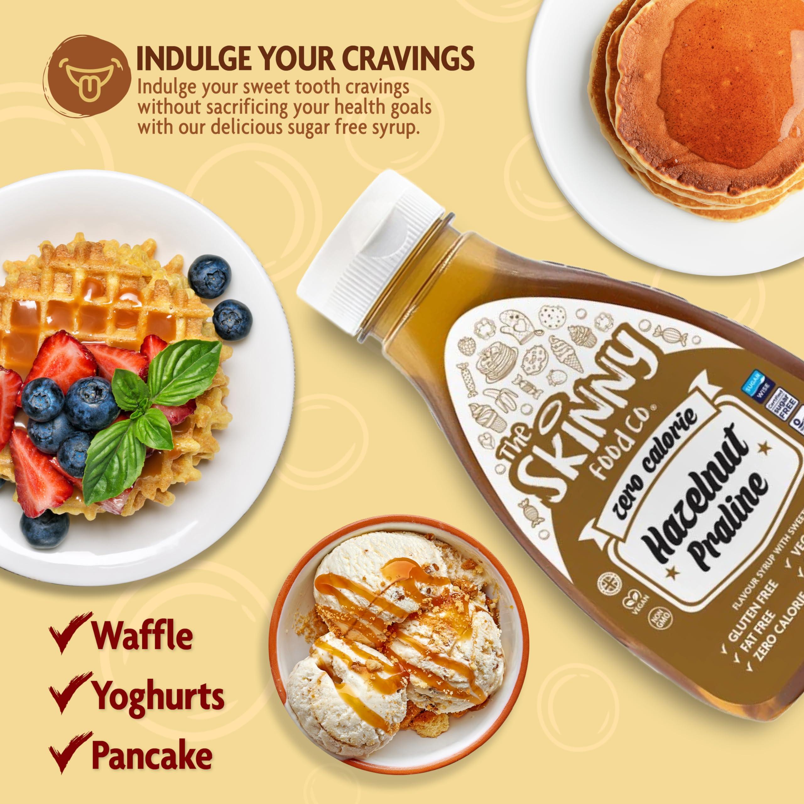 The Skinny Food Co Skinny Food Co Hazelnut Praline Syrup Zero Calorie 425ml - Sugar Free Hazelnut Coffee Syrups For Tea, Hot Chocolate, Fruit, Baking, Protein Drinks - Vegan-Friendly, Gluten-Free & Fat-Free