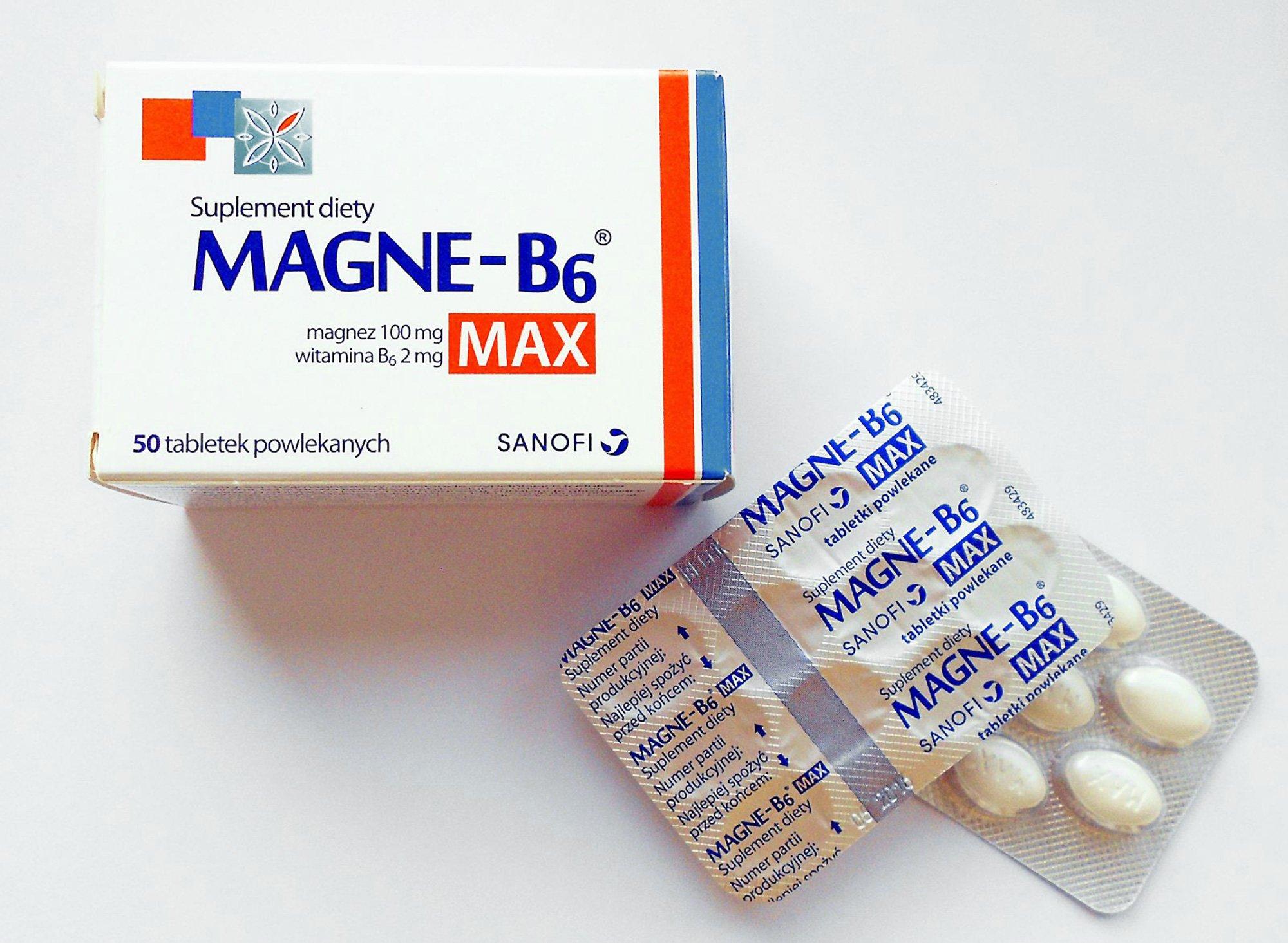 SANOFI MAGNE B6 MAX - 50 Capsules - is a Dietary Supplement containing in its Composition Magnesium and Vitamin B6, for People Suffering Weakness, Fatigue, Twitching eyelids and Muscle spasms