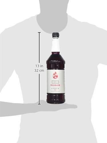Simply Simply Rhubarb Syrup, Vegan & Nut Free Flavoured Syrup for Coffee, Cocktails & Baking (1 Litre)