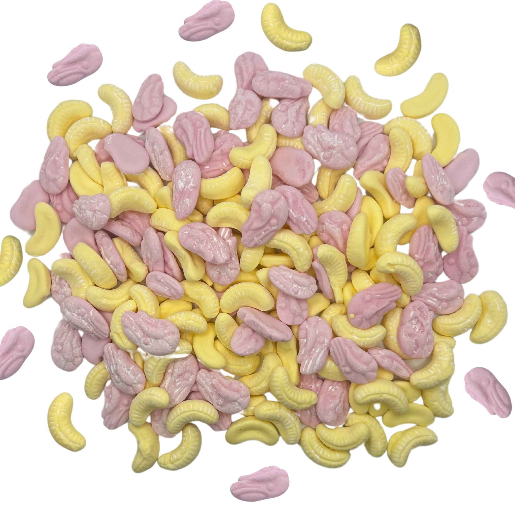 MyCandyShop Original Banana And Shrimp Sweets - Sweets 1kg Bulk Bag - Pick & Mix Shrimps And Bananas Sweets - Retro Sweets, Hygienically Packed in UK for Parties & Sharing