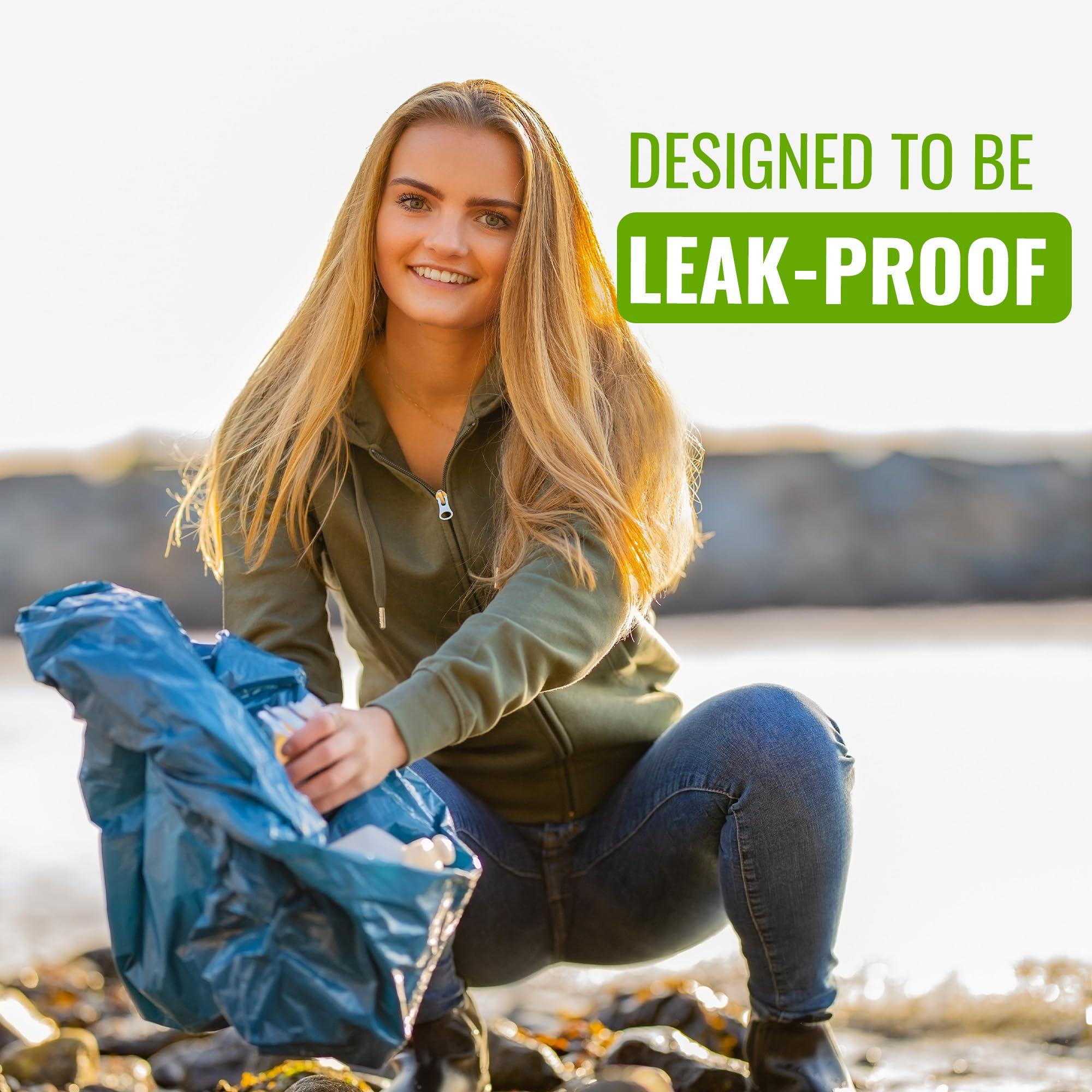 EcoBag EcoBag - 20 Pack Blue Rubble Bags - 40L - 100 Microns - Recyclable Heavy Duty Bin Bags - Leak Resistant Rubble Sacks for Garden, Builders, Caterers, Kitchen, DIY (508 x 762mm)