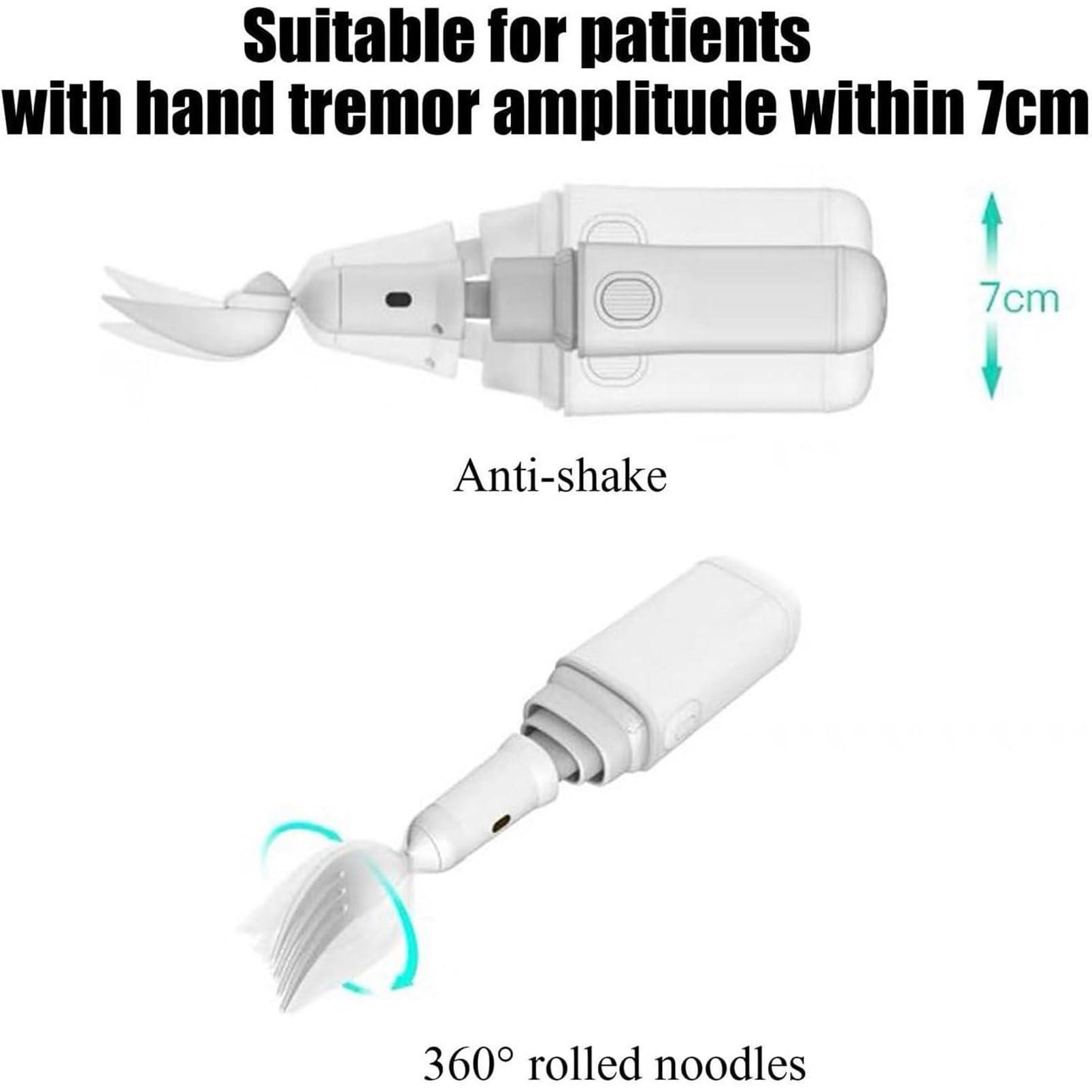 FreshCart Basics Tremor Spoon for Parkinson Patients - Self Stabilizing Adaptive Spoon for Elderly with Arthritis - Smart Spoon for Parkinson's and Tremors