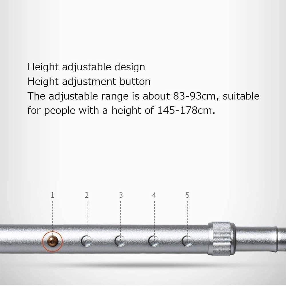 SilteD Walking stick Elderly Folding Walking Stick Safe Auxiliary Balance, Lightweight Aluminum Height Adjustable Walker Cane, Crutches for Elderly Old Man Man Woman M (Silver B) Present