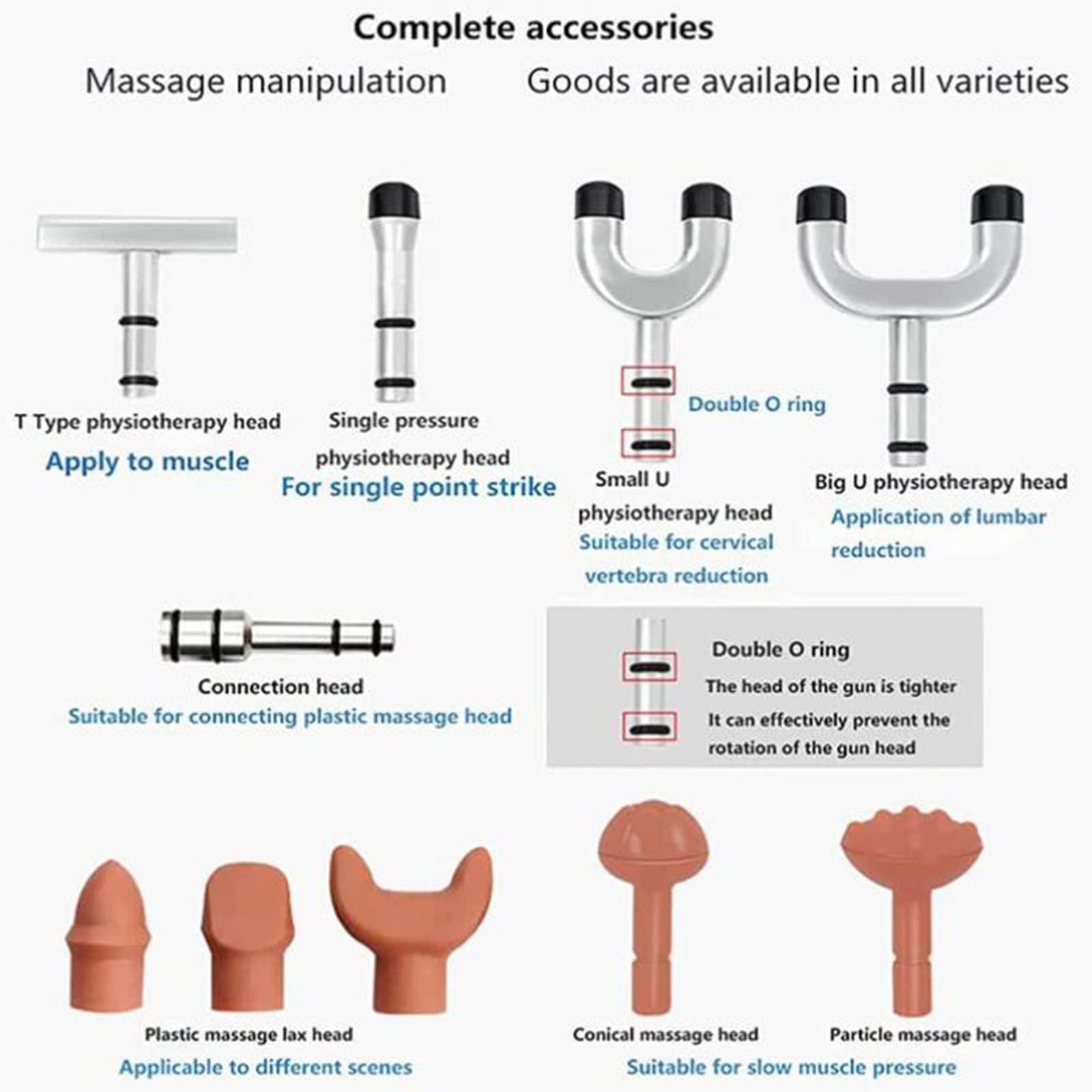 JINTAOMA JINTAOMA Chiropractic Gun, Chiropractic Adjusting Tool Instrument Electric Impulse Gun Actuator Massager Professional Massage Equipment Magnetic Therapy Massage Gun,Gold