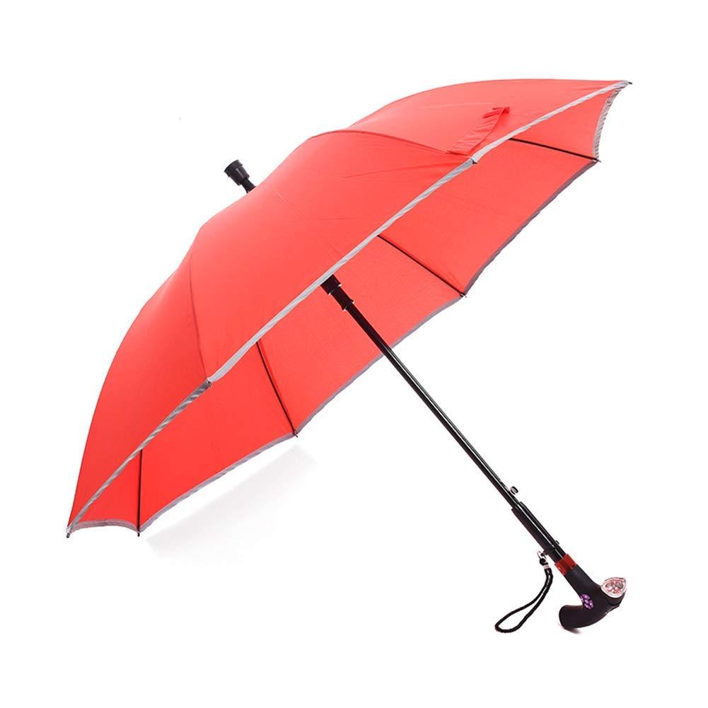 DBOATB Walking Cane with LED Light and Emergency Alarm Device Walking Stick Umbrella